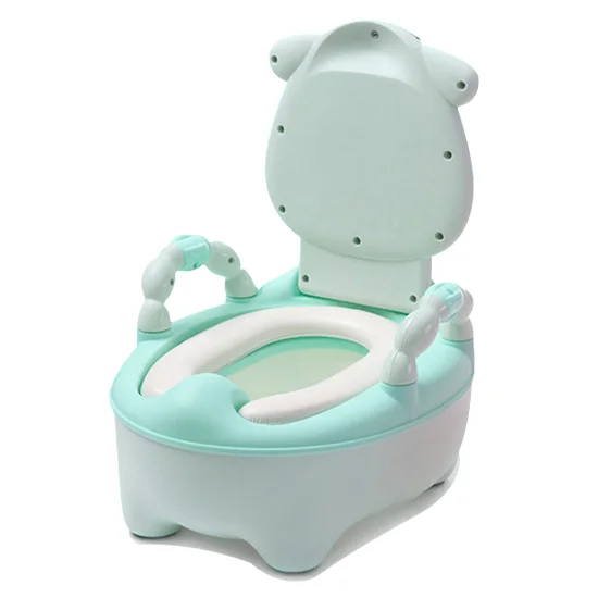 green Детский горшок обучающее сиденье стула милый Портативный туалет для детей тренировочные горшки мягкие сиденья лагерь на открытом воздухе туалет горшок для девочек стул - Цвет: green