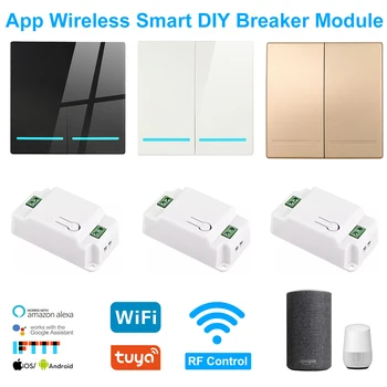 

Tuya Wireless Smart Wifi Light Switch 433MHz RF Wall EU 86 Switch Smart Life App Remote DIY Bracker Module Support Alexa Google