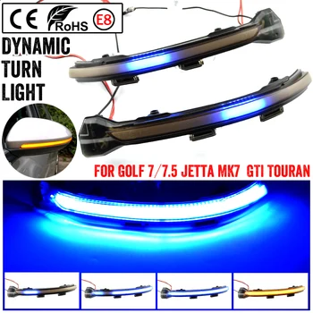 

Dynamic Blinker LED Turn Signal Rline Mirror Light 2 Modes for VW Golf MK7 7 GTI R GTD 7.5 GTI R Sportsvan Touran L II Lamando
