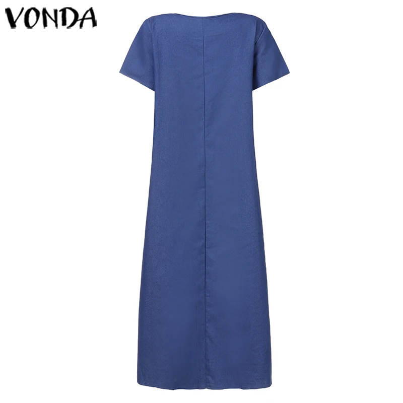 VONDA, женский сарафан, летний, короткий рукав, модное платье для беременных, повседневные, свободные, вечерние, Vestidos 5XL, платье для беременных