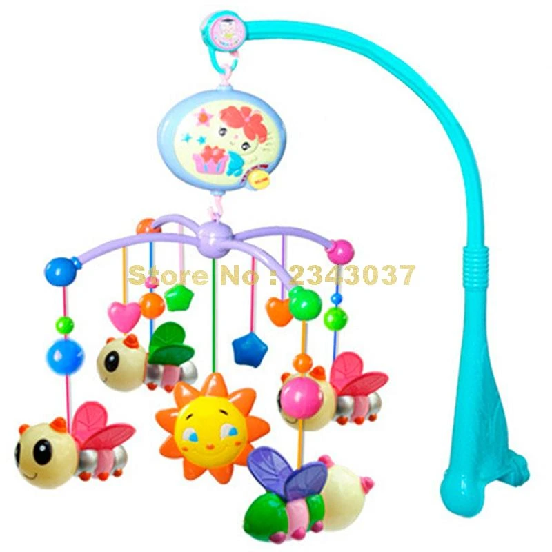 Boite A Musique Electrique 12 Chansons Abeille Cloche Rotative Pour Bebe Lit De Nouveau Ne Berceau Mobile Hochets Suspendus Jouet Aliexpress