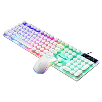 

Keyboard and mouse wired combo set USB wired keyboard and mouse new 2020 chicken gaming keyboard 3C036