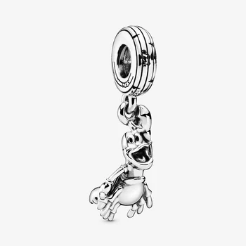 

JrSr new 100% 925 Sterling Silver Bead The Little Mermaid Sebastian Dangle Charm Pendant fit Pandora Bracelets Women DIY Jewelry