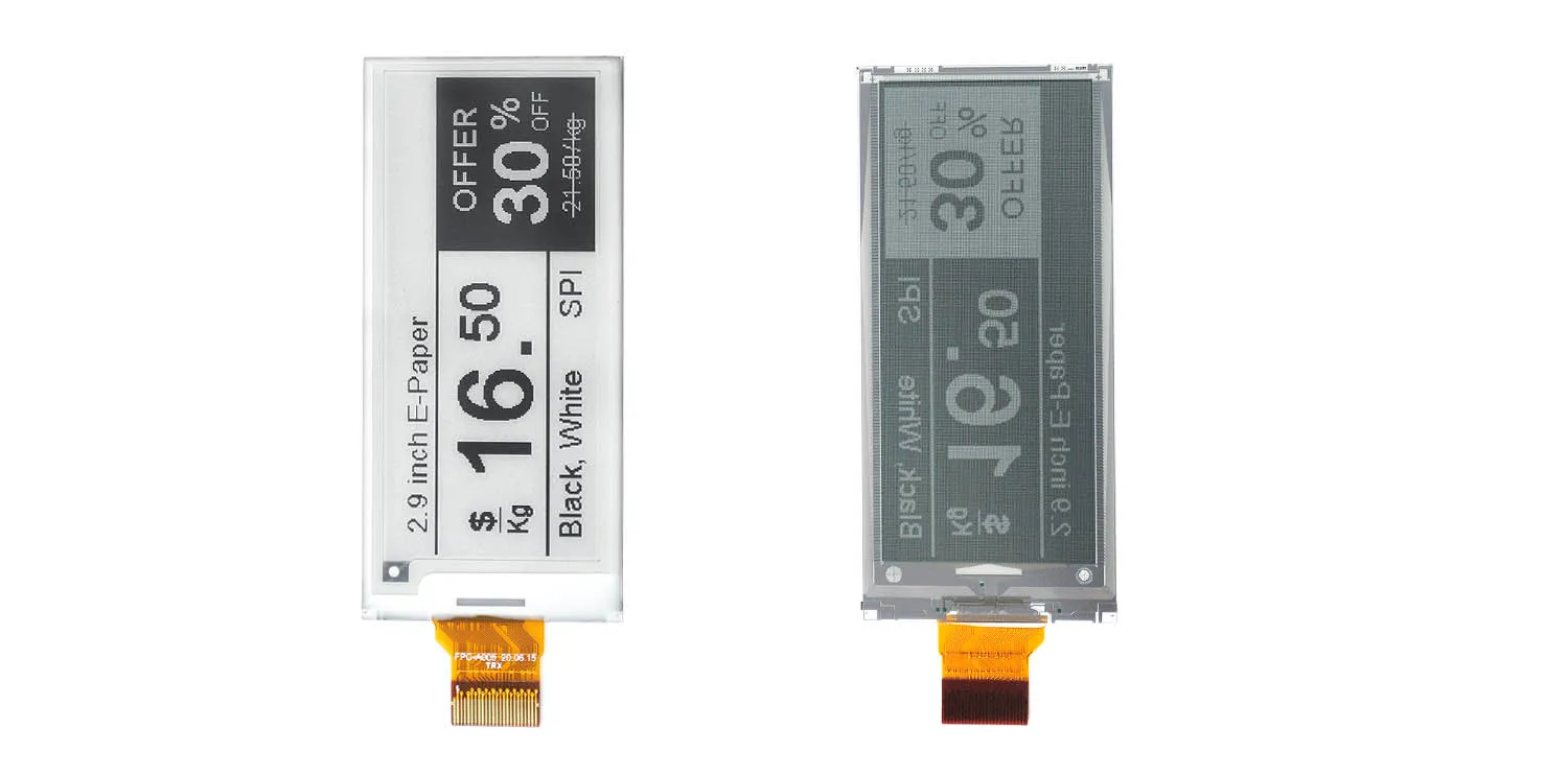 2.9 Polegada epd painel 296x128 spi interface com e-paper hat, gdey029t94