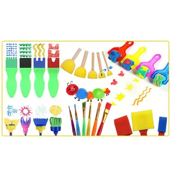 

Early Learning Kids Art Craft 26 Pieces Sponge Painting Brushes Kids Painting Kits Early DIY Learning Include Foam Brush