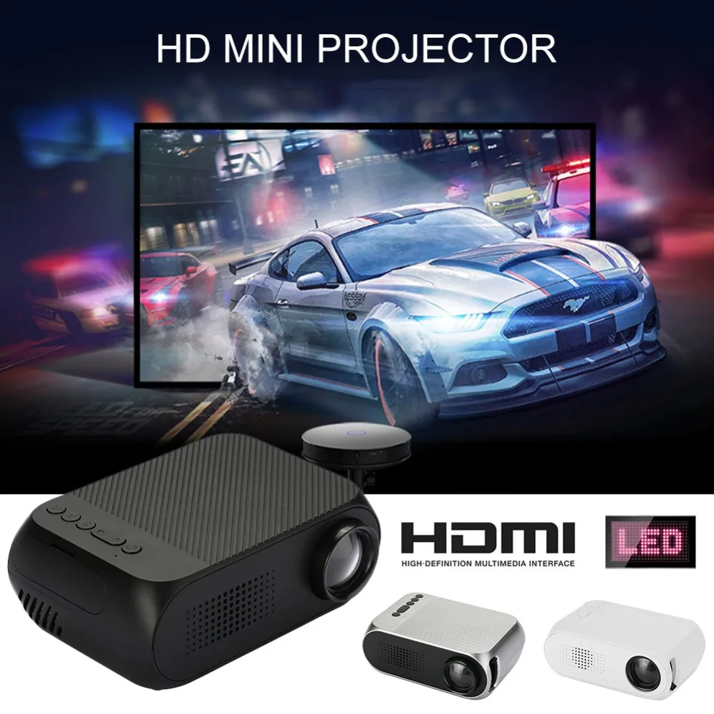 YG320 Мини проектор обновленный портативный светодиодный проектор Аудио HDMI USB Мини проектор домашний кинотеатр медиаплеер проектор 7000 люмен