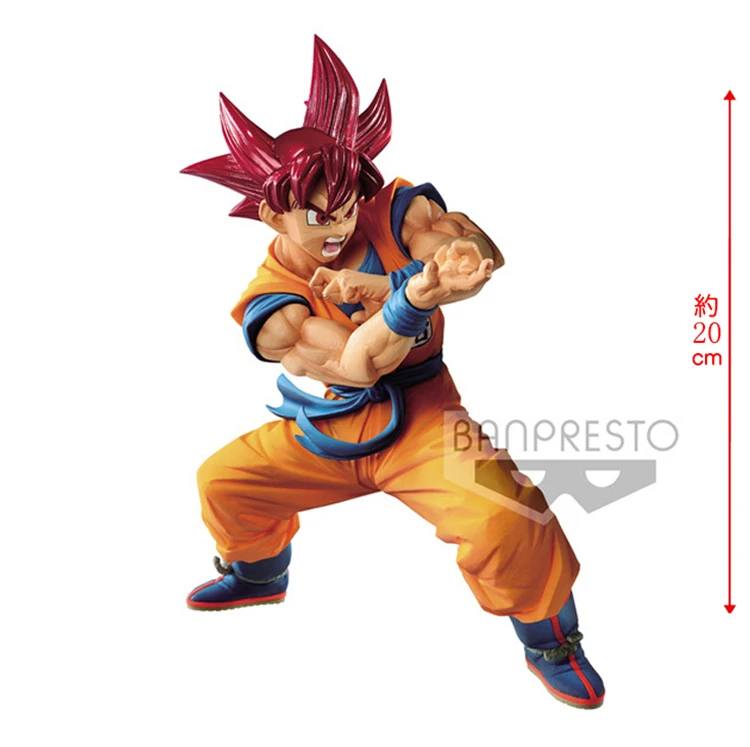 20 см BANPRESTO Сон Гоку BOS Специальный 6 крови saiyans Супер saiyan Бог ssg красные волосы Dragon ball фигурка Gokou игрушка