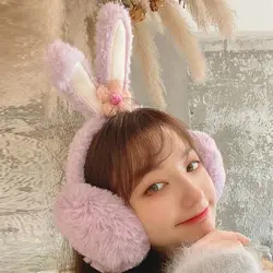 Net red ins Winter Ear bag, plush warmth, Korean cartoon cute warm earmuff, girl heart windproof anti freezing earmuff