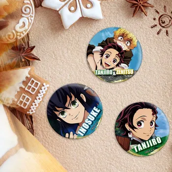 

Anime Demon Slayer Kimetsu no Yaiba Kamado Tanjirou Pins For Backpacks Cartoon Pin Badge Decoration Brooches