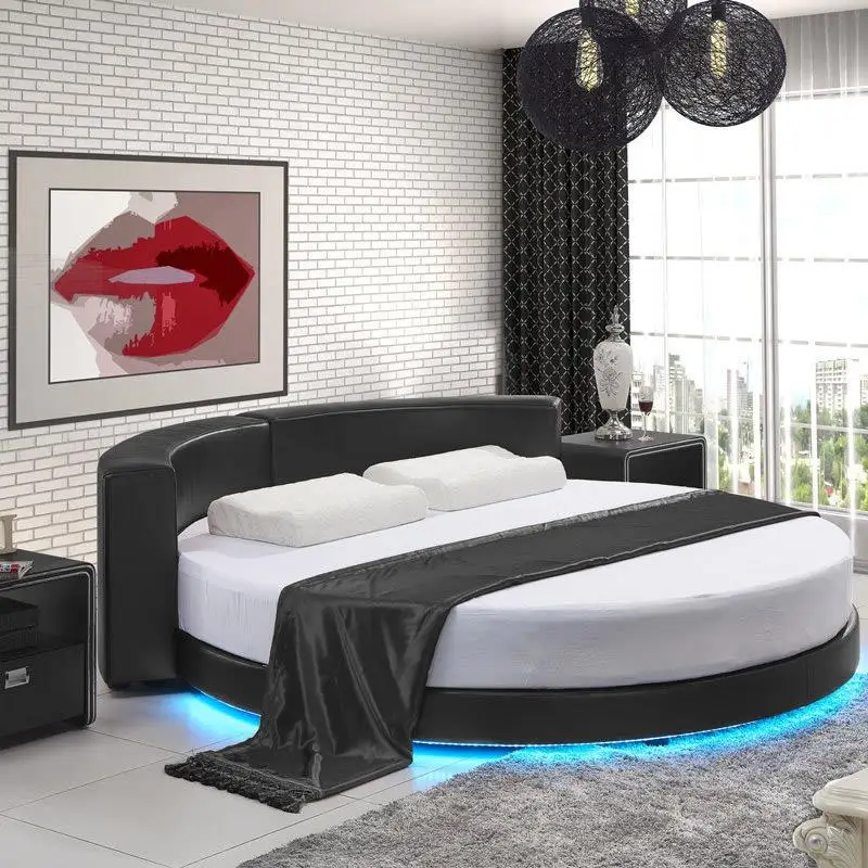 Cama muebles de dormitorio мебель для спальни деревянная кожаная рама кровати натуральная