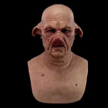 

Horror Pig Overhead Animal Mask Latex Pig Mask Halloween Costume Scary Saw Pig Mask Full Head Horror Evil Animal Prop