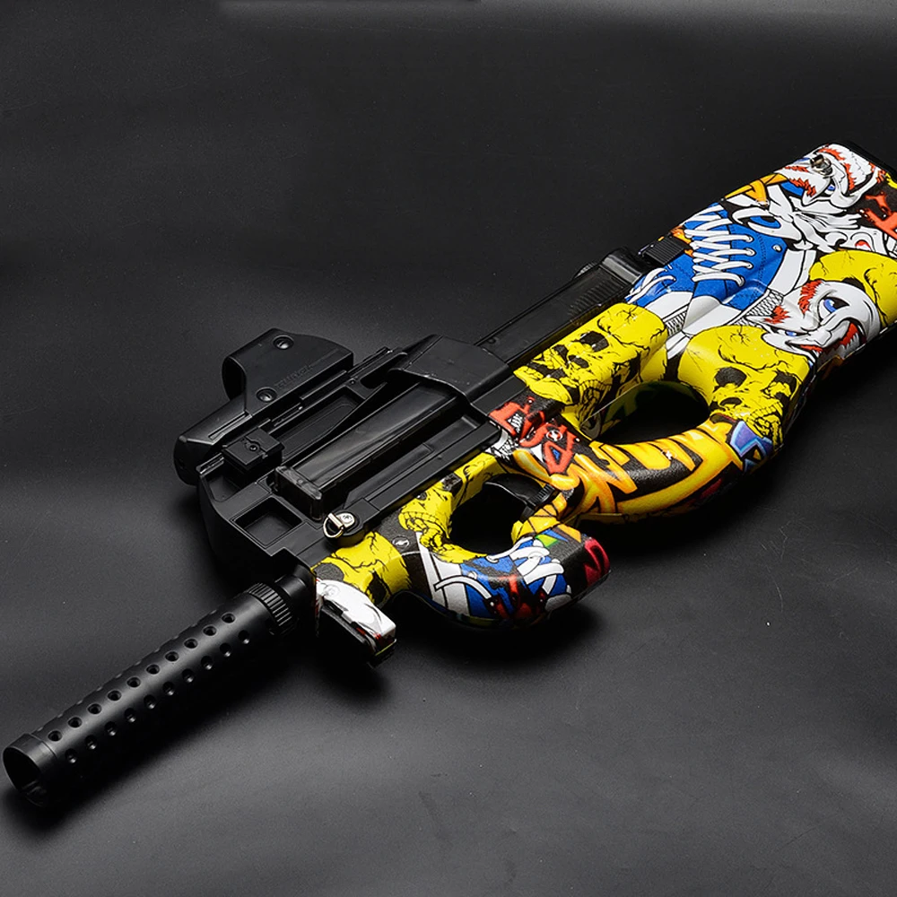 

Multicolor Electric P90 Toy Rifle Gun Live CS Assault Snipe Simulation Weapon Outdoor Soft Water Bullet Gun Toys For Boys Kids