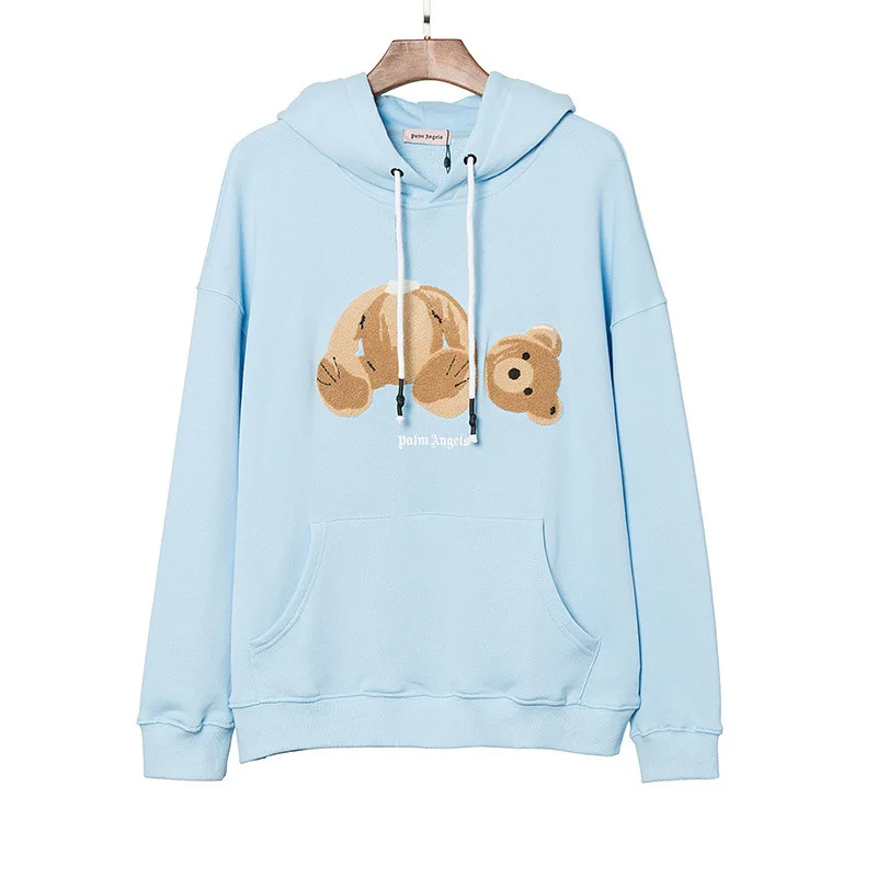 

2019 Early Spring Europe And America Popular Brand Cartoon Animation Embroidered Decapitation Bear Hoodie Teenager Couple Clothe