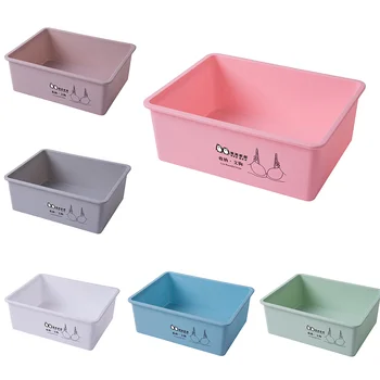 

Multifunctional solid color household plastic chest underwear storage box drawer home pants desktop bra socks sorting box no lid