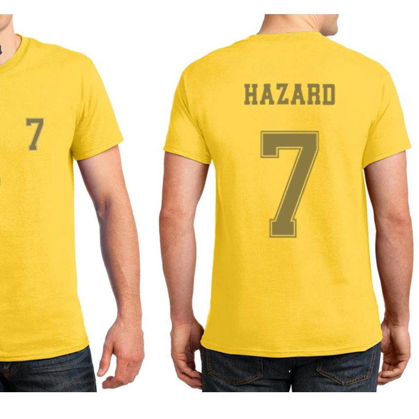 Испания Hazard 7 футболка мужская с коротким рукавом 100% хлопок о образным вырезом