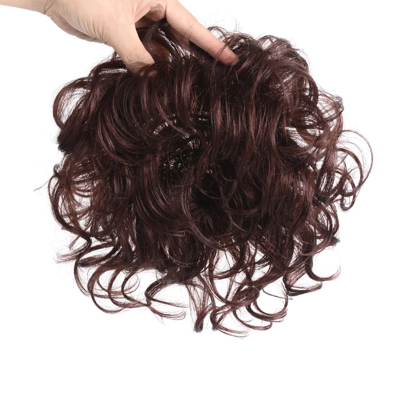 Salonchat Human Hair Toupee Thin Skin Natural Hair Topper Hairpiece Remy Hair Piece Women Curly Hair Replacement Clip Closure