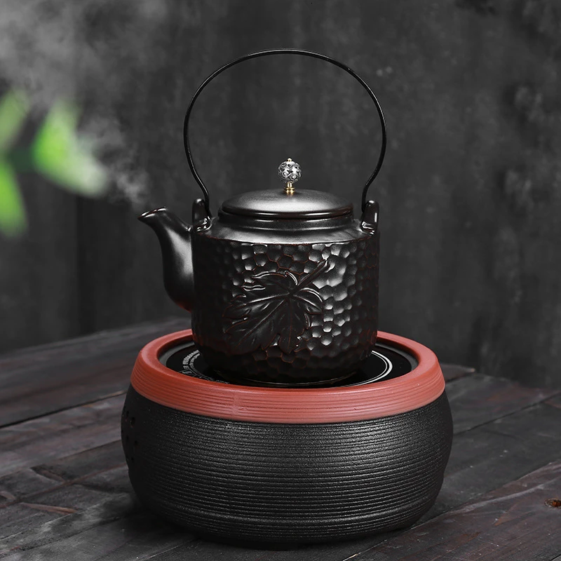

Ceramics Old Rock Mud Light Wave Furnace Mute Infra-red Heating Tea Cooks Black Tea Iron Pottery Pot Tea Furnace