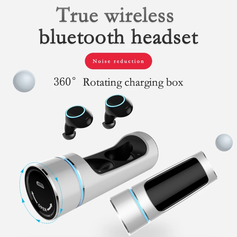 CLAITE E8 TWS Wireless bluetooth Earphone DSP Noise Reduction Hifi Smart Touch Waterproof Sport Headset With Mic for X XR Huawei