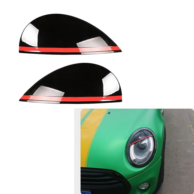 Headlights Eyebrows Eyelids Cover Eyelash Head Light Lamp Stickers for