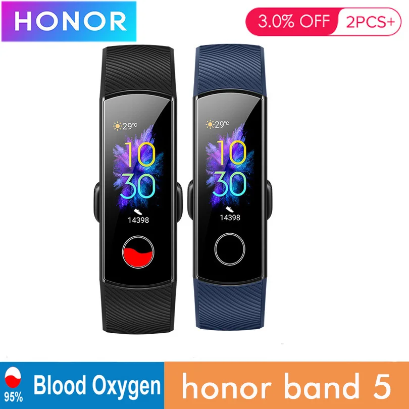 Оригинальный Смарт браслет Huawei Honor Band 5 трекер OLED водонепроницаемый Bluetooth фитнес