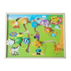 Montessori quebra cabeças educativos de madeira mão grab boards brinquedo do bebê brinquedos educativos dos desenhos animados cabeça animal corpo jogo quebra cabeça