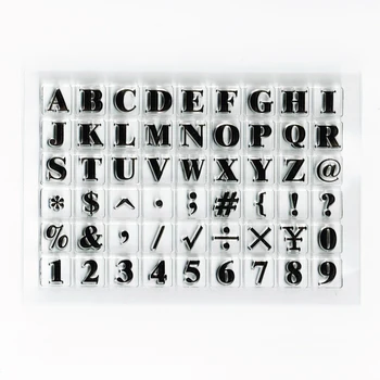 

Uppercase Letter Stamps with Punctuation Mark Transparent Alphabet Stamps Planner