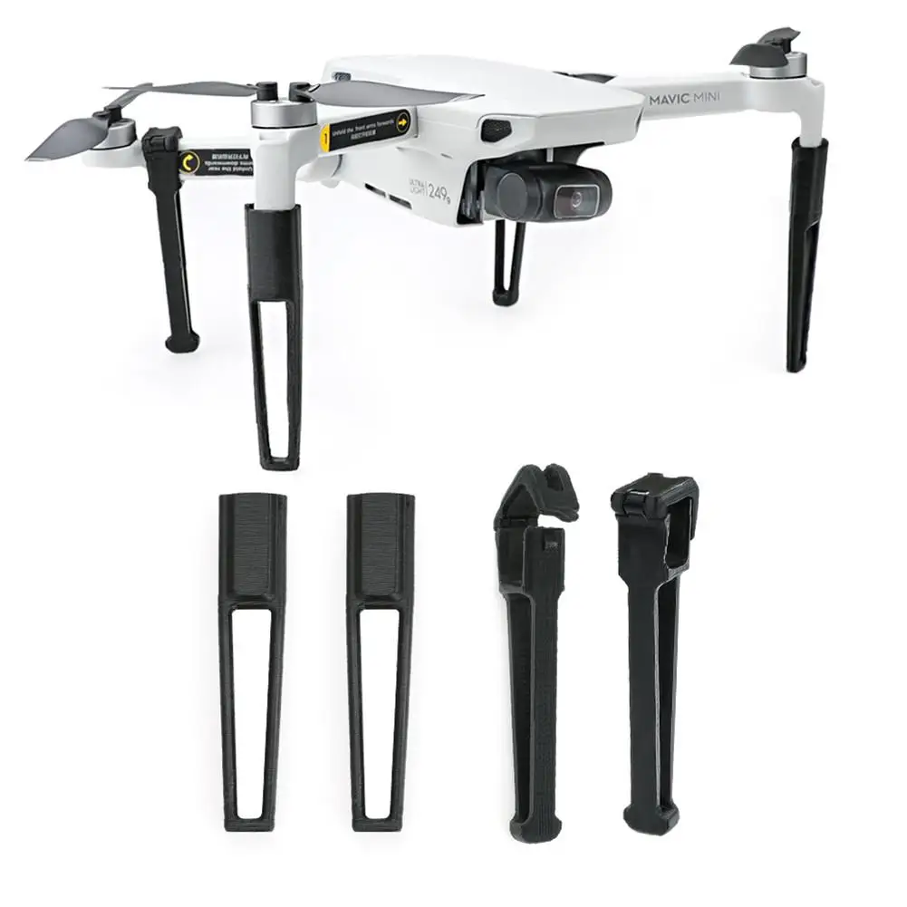 

4pc Foldable Heightened Landing Gear For DJI Mavic Mini Extended Support Leg Safe Landing DJI Mavic Mini RC Drone Accessories