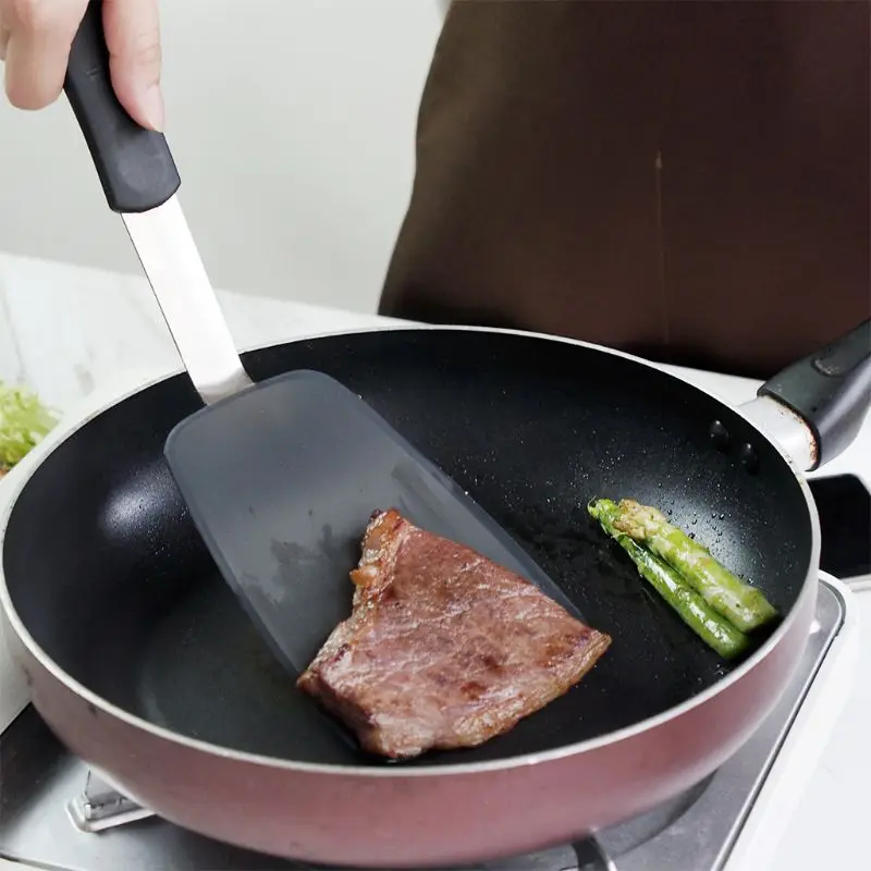 3-Piece Silicone Turner Spatula Set- 600ºF Heat-Resistant Flexible Rubber Silicone Spatulas