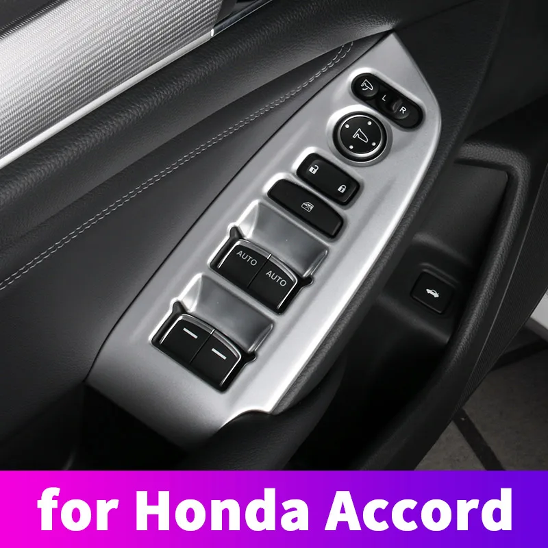Для 10th Honda Accord стеклянная подъемная панель наклейка Accord внутренняя дверная ручка Кнопка панель декоративная наклейка специальная