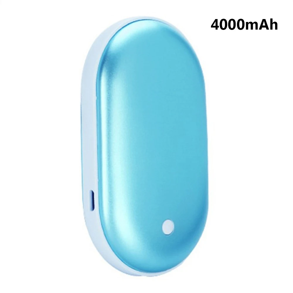 5200 мАч милый USB Перезаряжаемый СВЕТОДИОДНЫЙ Электрический подогреватель для рук, удобный долговечный Мини карманный нагреватель для дома - Цвет: sky blue 4000mAh
