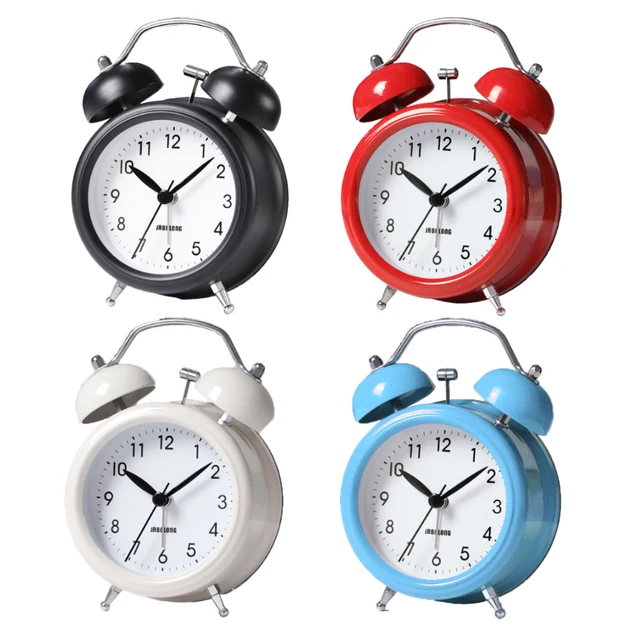 Twin Bell Alarm Clock Old Fashioned Bedside Alarm Clock with Backlight Non Ticking Desk Clock Retro Loud Bedroom Alarm Clock 1