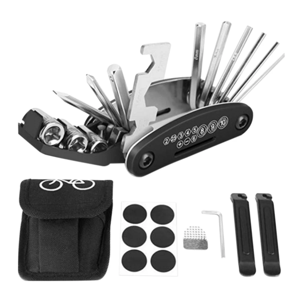 

Bicycle Repair Tool Kit Set with Multi-Function Bike Tool, Bike Chain Tool, Tire Tool Bike Portable Tool Bag