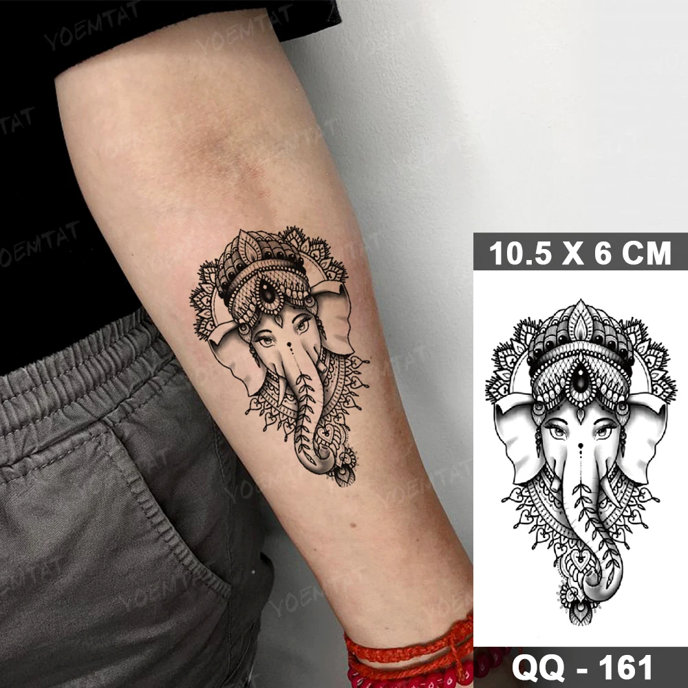 Tatouage Bracelet Indien Avec Plume Faux tatouage temporaire étanche pour hommes, autocollant, éléphant, hibou,  plume, Lion, Style indien, poignet, petite taille, Art corporel | AliExpress