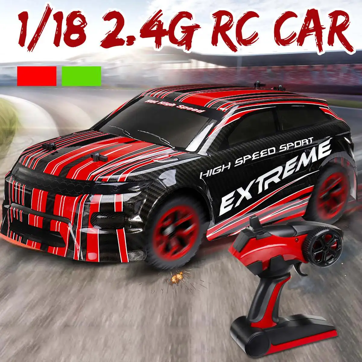 1/18 Радиоуправляемый, для автомобильных гонок 4WD RC 2,4G пульт дистанционного управления высокоскоростной внедорожный Дрифт гоночный автомобиль гусеничный детский игрушечный подарок дорожный Дрифт автомобиль