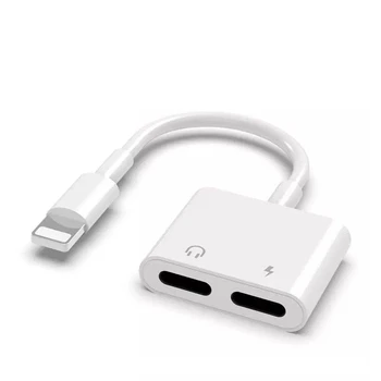 

2 in 1 Adapter Lighting to Double Lighting Converter for iPhone 7 8 Plus XR X XS 11 Pro Max Charging Connector Earphone Splitter