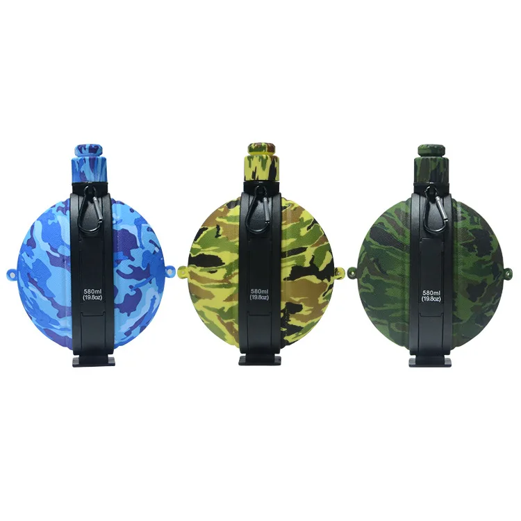 

2019 Hot Selling Camouflage Pitcher Silicone Folding Kettle Outdoor Environmentally Friendly Silicone Water Bottle Logo