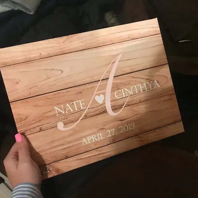 personalized unique Modern aniversary Guestbook Canvas Alternative Custom wedding Guestbook bachelorette brithday sign in book