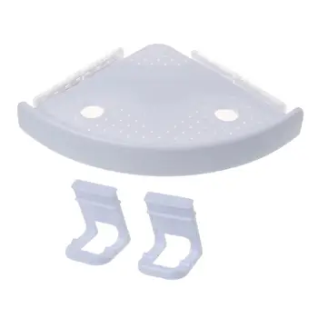 

Bathroom Corner Shelf Triple Wall Corner Mount Storage Holder Non-Marking Shelf