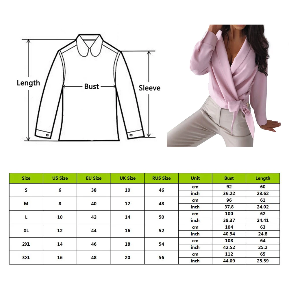 Блузка MoneRiff женская шифоновая с рюшами пикантная рубашка длинным рукавом и V