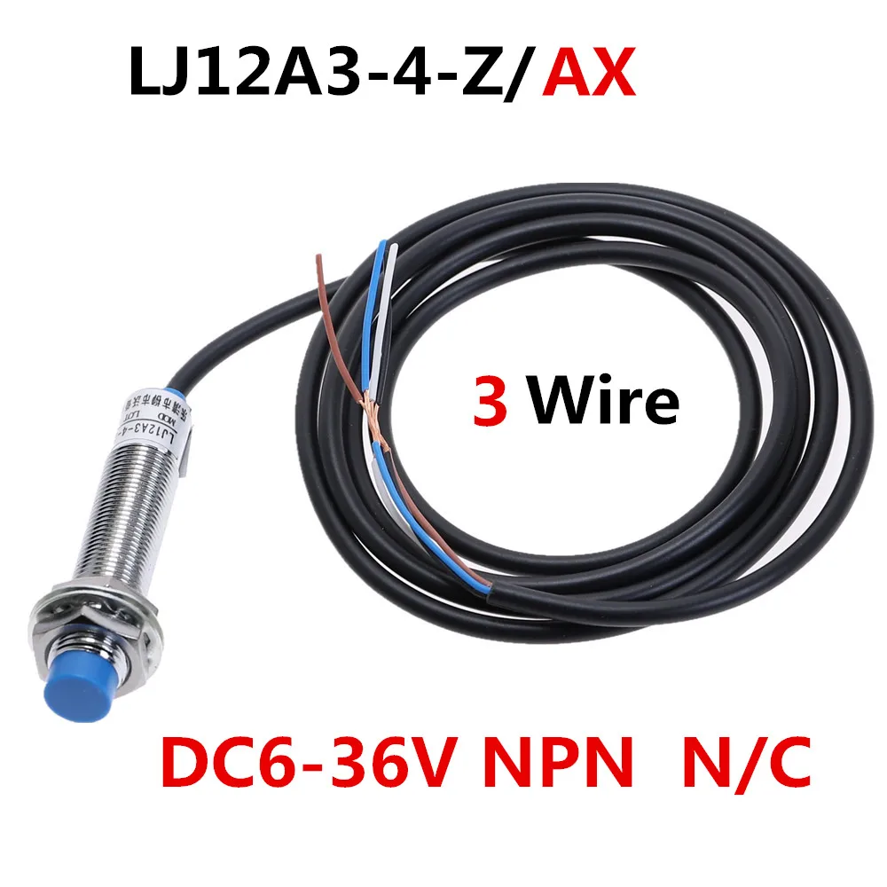 LJ12A3-4-Z/BX/AX/CX/по/AY/CY/EX/DX/EZ/DZ Индуктивный бесконтактный Сенсор переключатель PNP/NPN с источником питания от постоянного тока, 6 V-36 V M12 - Цвет: LJ12A3-4-ZAX