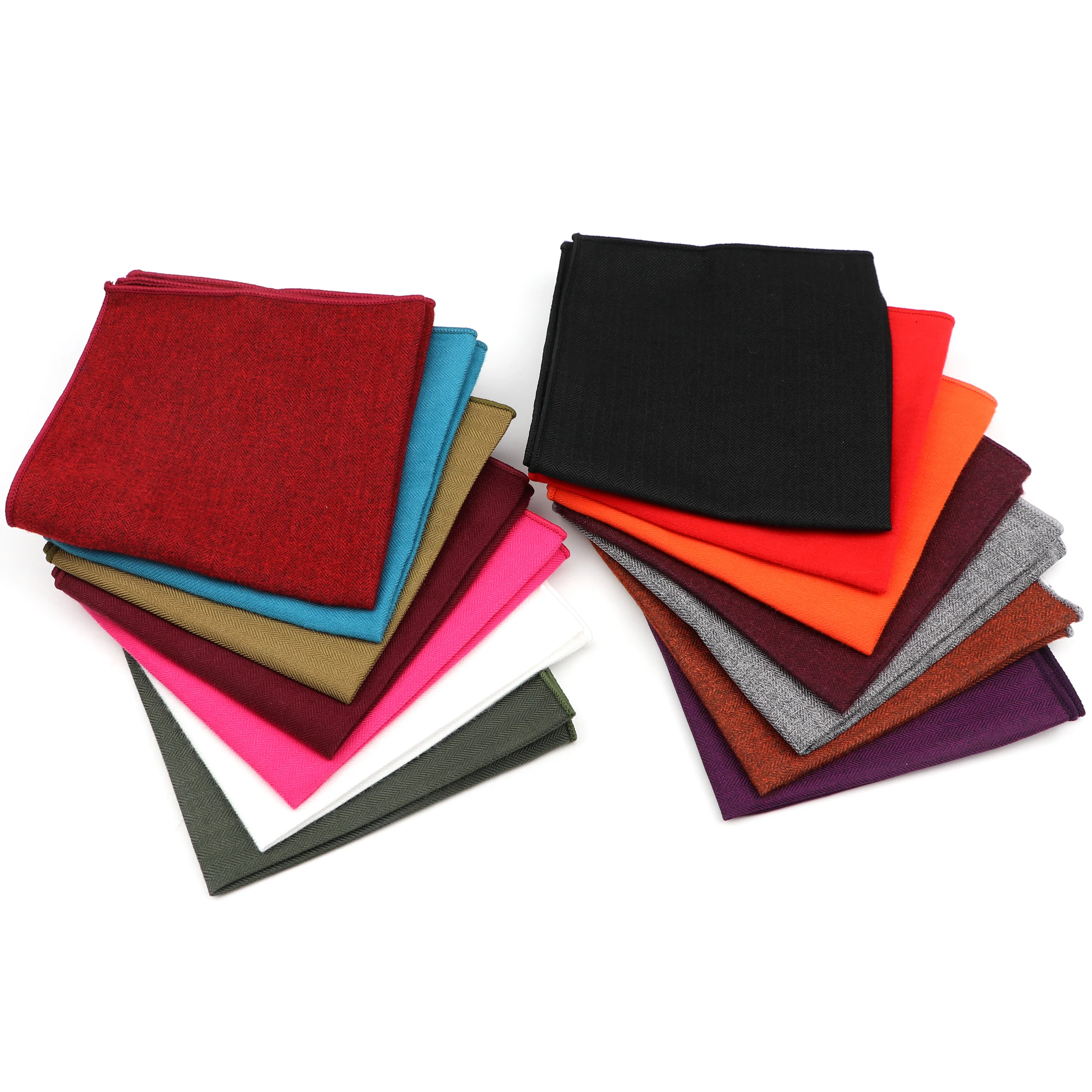 

New Arrival Solid Color Hankerchief Scarves Vintage Soft Cotton Hankies Men's Pocket Square Handkerchiefs Nice Gift Accessories