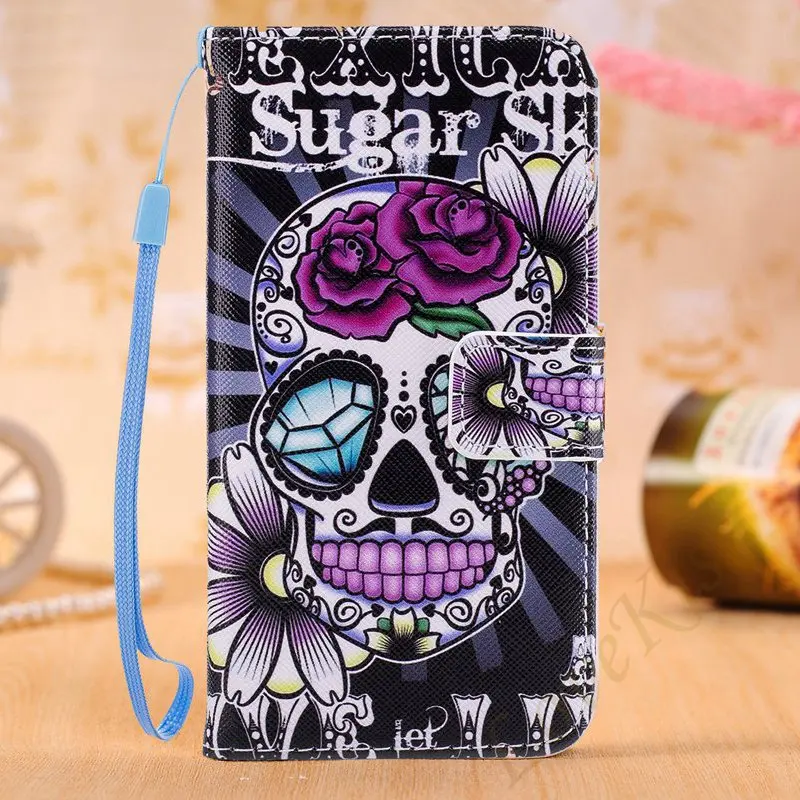 huaskull Для iPhone 6 6s 7 8 Plus X 10 кожаный чехол-книжка с узором чехол для iPhone 5 5S SE XS Max XR 11 Pro мягкий чехол-бумажник из ТПУ для телефона - Цвет: huaskull