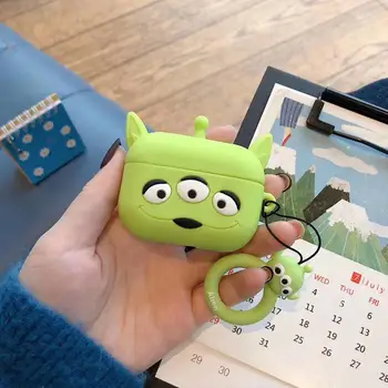 

Cartoon Eye Silicone Earphone Case For Airpods 1 2 3 Pro Wireless Bluetooth Headphone Headset Cover Charging Box With Keychain