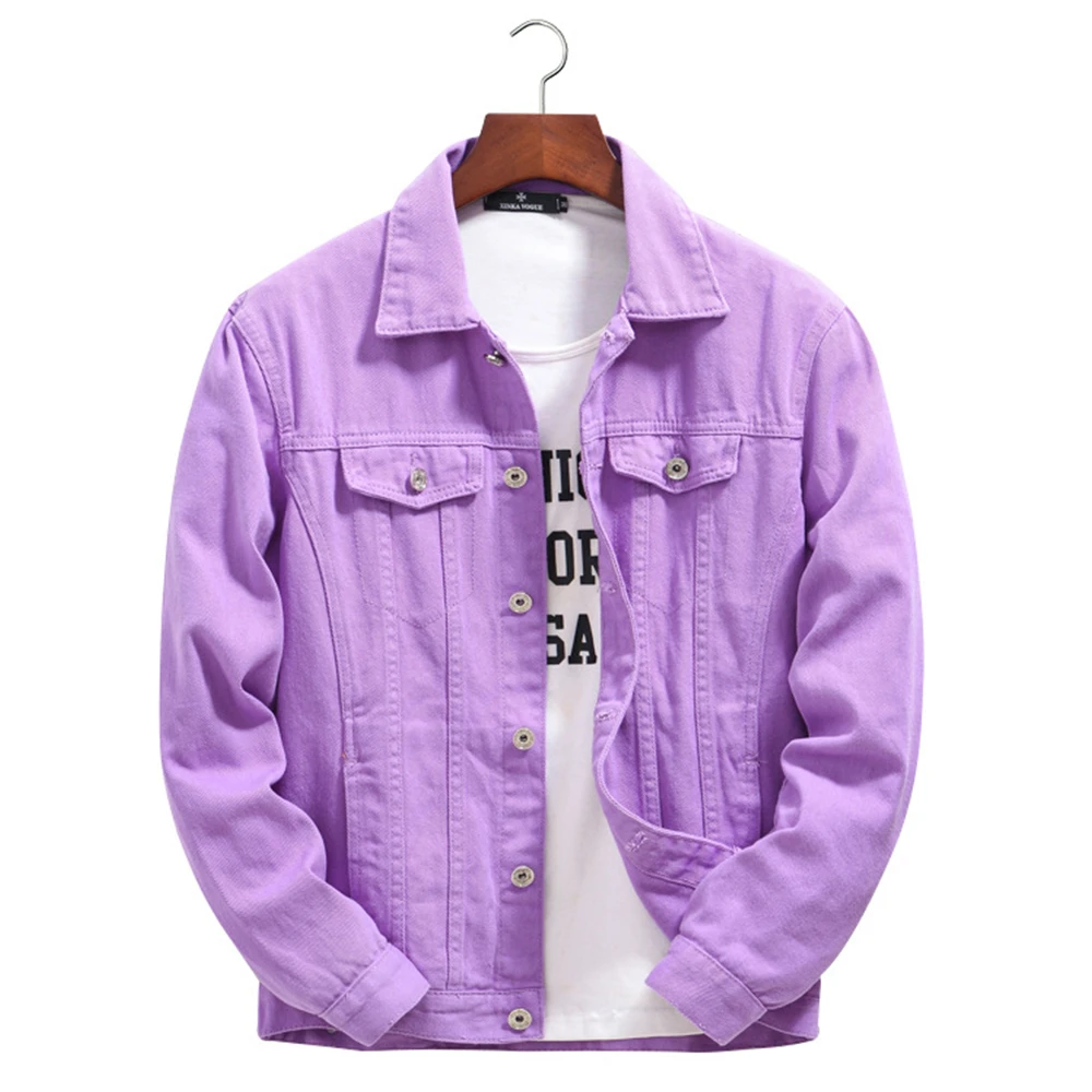 Purple jean jacket mens Clearance