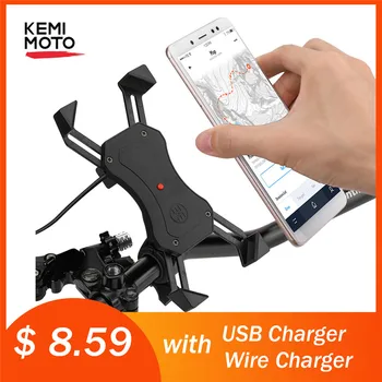 

Phone Holder Motorcycle USB Charger 360 Rotatable Universal Cell Phone Holder For Yamaha MT09 MT07 R1200GS For HONDA For KTM 390