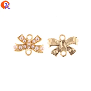 

Cordial Design 50Pcs 14*20MM Jewelry Accessories/DIY Earring Connecotrs/Imitation Pearl/Bowknot Shape/Hand Made/Earring Findings