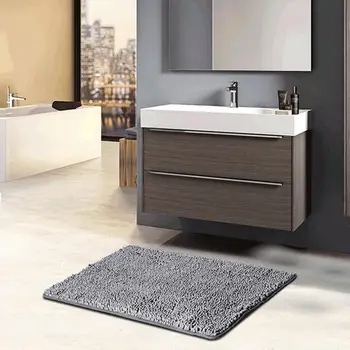 

Door Mat Floor Mat Foot Pad Portable Comfortable Soft 25mm Chenille 60*40cm Living Room Anti Slip Water-Absorbing Bathroom Home