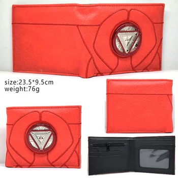 

DC Purse Comics Anime Cartoon Purse Iron Man Wallets PU Leather Card Holder Bags Hero Ironman Folded Short Wallet