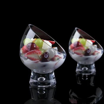 

1PCS European oblique salad cup personality ice cream bowl special ice cream cup dessert cold dish small candlestick ZM915