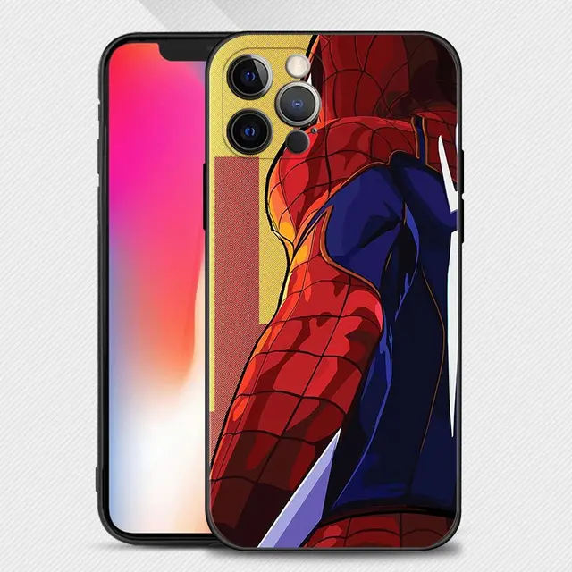 Phone Case For Apple iPhone 13 12 11 Pro Max 13 12 Mini XS Max XR X 7 8 Plus 6 6S SE 2020 Cover Spiderman iron Man Marvel B10